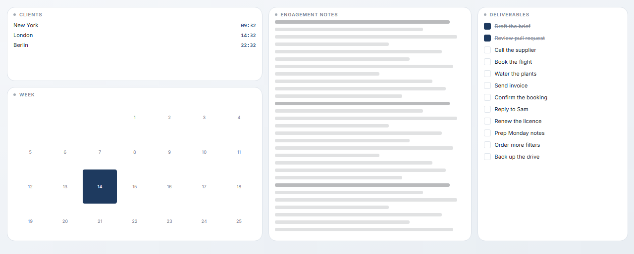 Consultant board preview