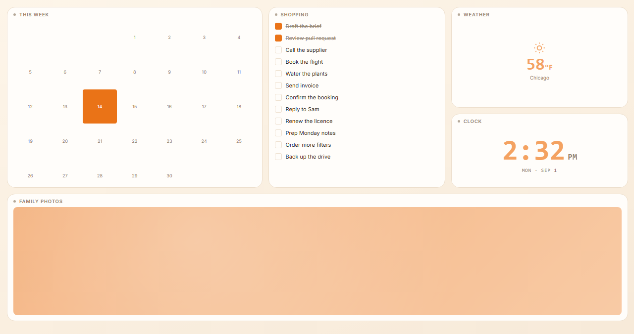 Family Hub board preview