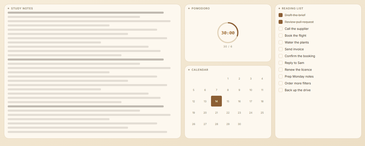 Sepia Study board preview